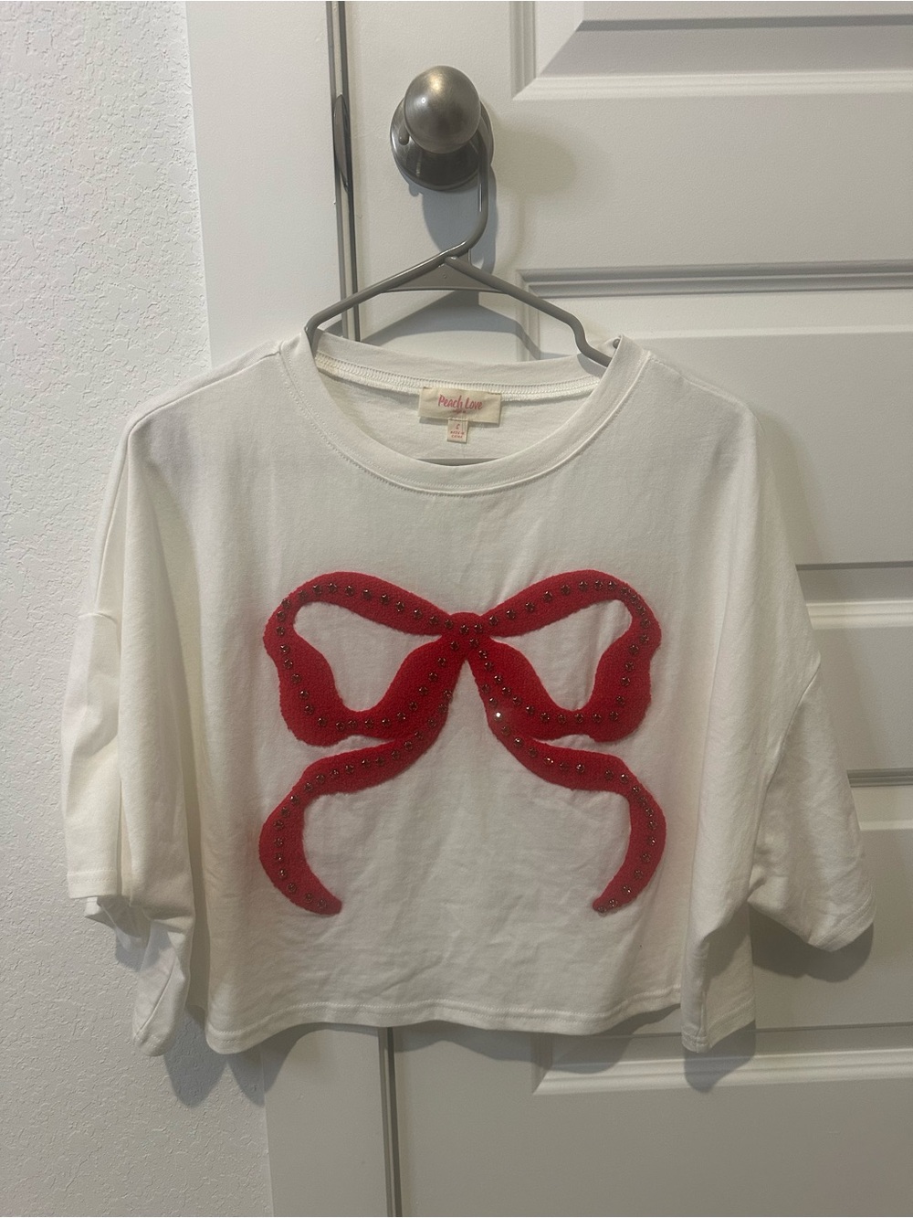 Red Bow Crop Top